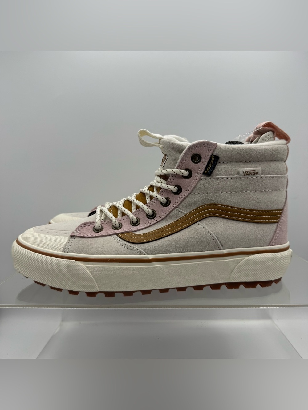 Brand New VANS Sk8-Hi MTE-2 Boots Gray Pink Waterproof Women's Size 9.5 / Men 8